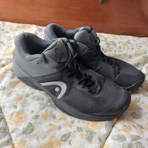 HEAD Revolt Evo 2.0 Mens Tennis Shoes Black Grey Size 9 273202 Court Sneakers